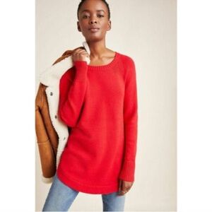 Anthropologie curved hem sweater